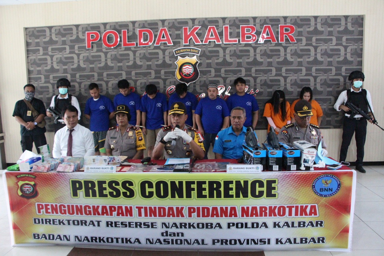 Polda Kalbar Kerjasama dengan BNN Gagalkan Penyelundupan Narkoba Jaringan ‎Internasional
