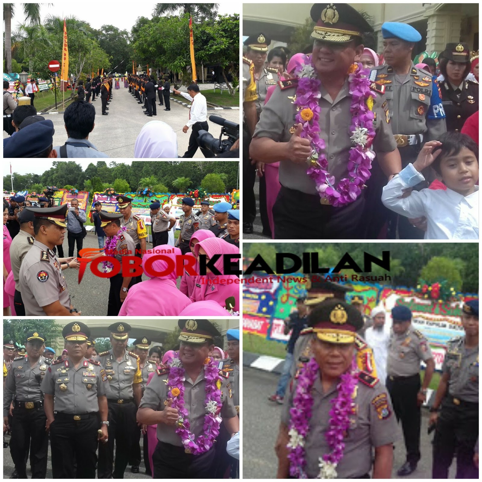 KAPOLDA BARU BRIGJEN POL IRIANTO S.I.K. DISAMBUT TARIAN ADAT BUDAYA TOLAKI DIHALAMAN MAPOLDA SULTRA