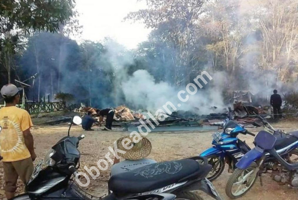 KANTOR PT. AB YANG TERBAKAR MASIH DALAM PENYELIDIKAN POLRES BARITO UTARA.