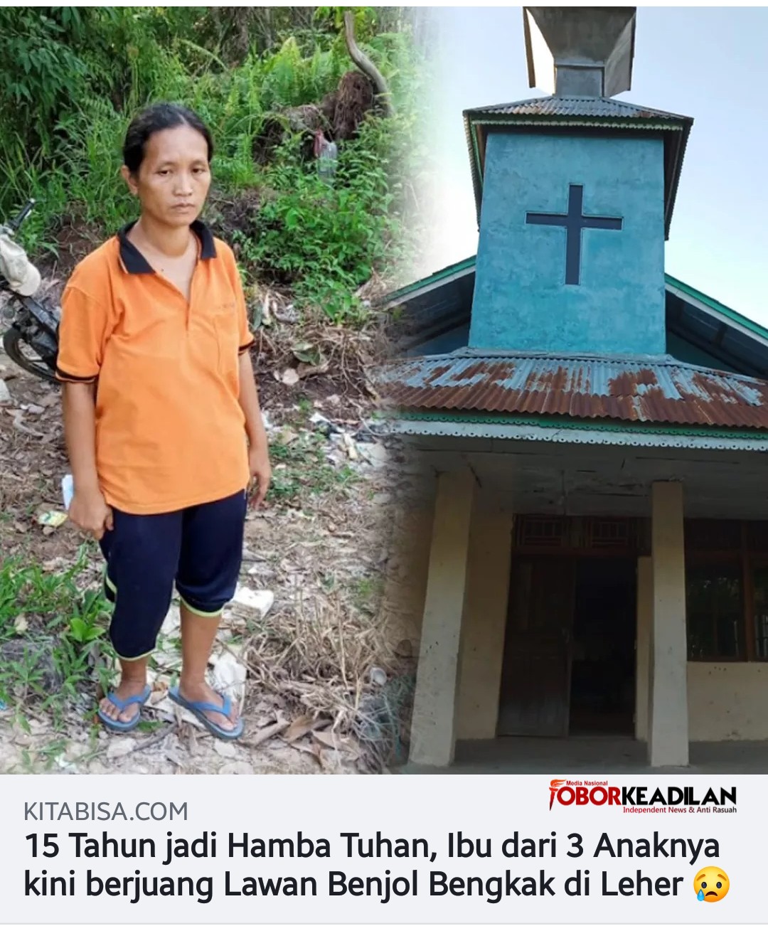 Hamba Tuhan 15 Tahun, Ibu dari 3 Anaknya kini berjuang Lawan Benjol Bengkak di Leher 