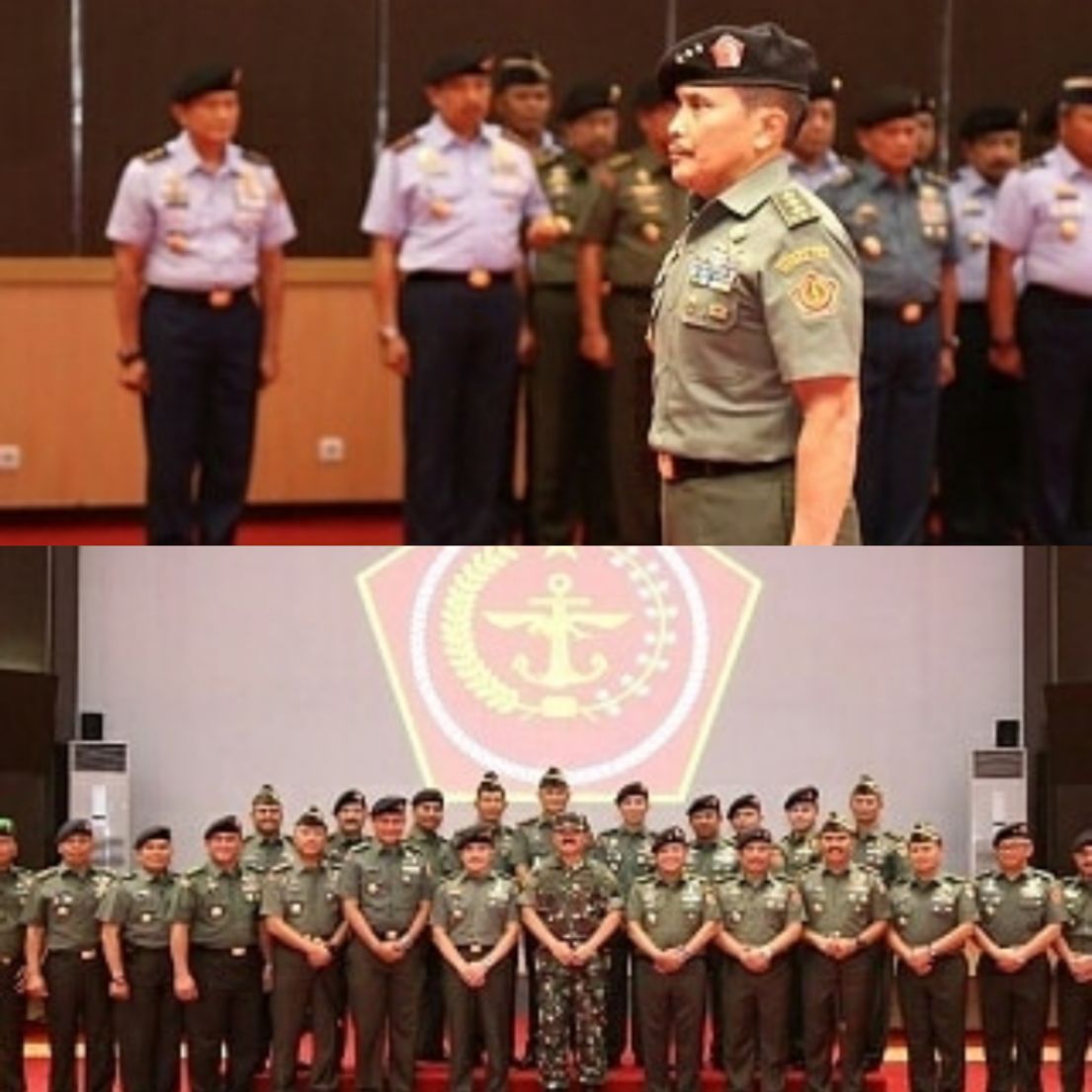 Panglima TNI Terima Laporan Kenaikan Pangkat Rektor Unhan Letnan Jenderal TNI Dr.Yoedhi Swastanto, M.B.A