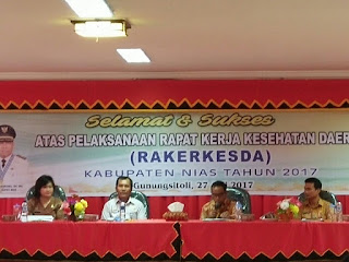 Wakil Bupati Nias Membuka Secara Resmi RAKERKESDA