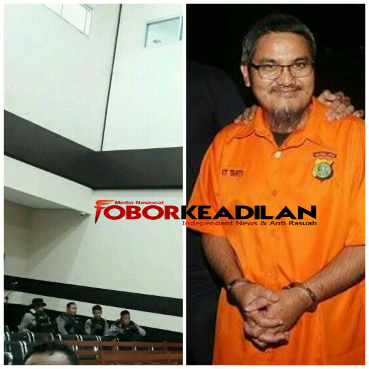 JONRU GINTING DI SIDANG , APARAT KEAMANAN SIAGA SIGAP PAKAI LARAS PANJANG