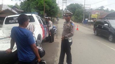 Polsek Padang Bolak Gelar Razia Zebra Toba 2017 Di depan Mesjid Raya Gunung Tua