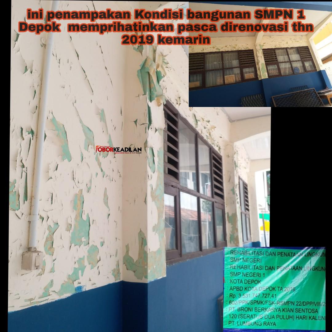 Pelaksana Renovasi SMPN 1 Depok PT Broni Berkarya Kian Sentosa, Konsultan PT Lumbung Raya, Kolusi Korupsi  APBD Depok