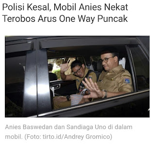 Aneh Anies Baswedan Paksa Polisi Buka Jalur Turun Puncak Saat Arus Naik