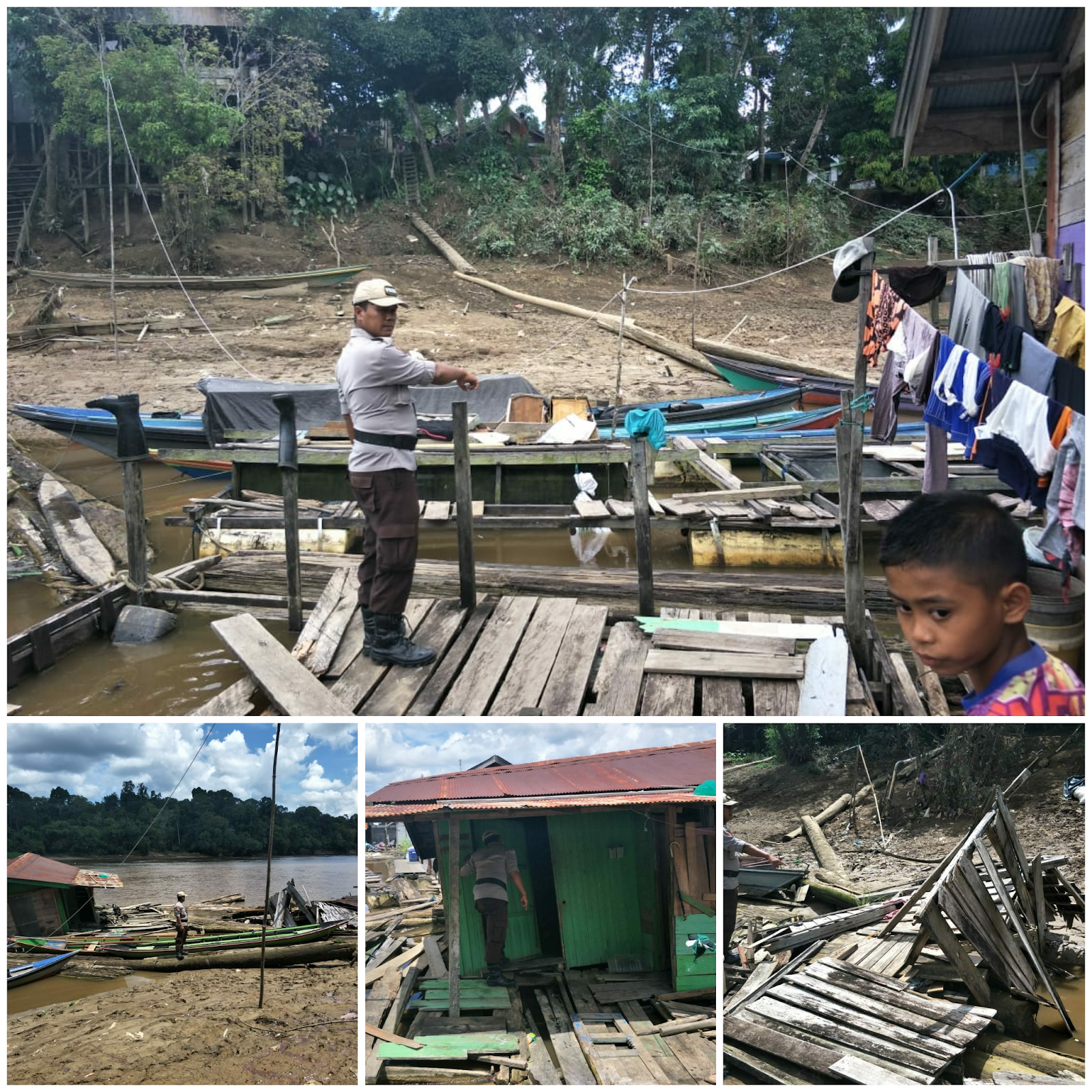 Tiga Rumah Terapung Warga Lahei II Rata Di Sapu Tongkang Batu Bara Virgo Sejati