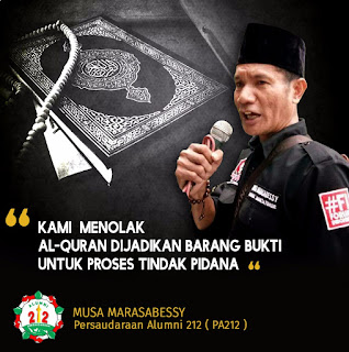 Musa Marasabessy Kami Menolak Al,Quran Dijadikan Barang Bukti.