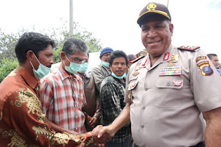Zona Merah Gunung Sinabung di Kuta Tengah Kabupaten Karo diTinjau langsung Kapolda Sumut