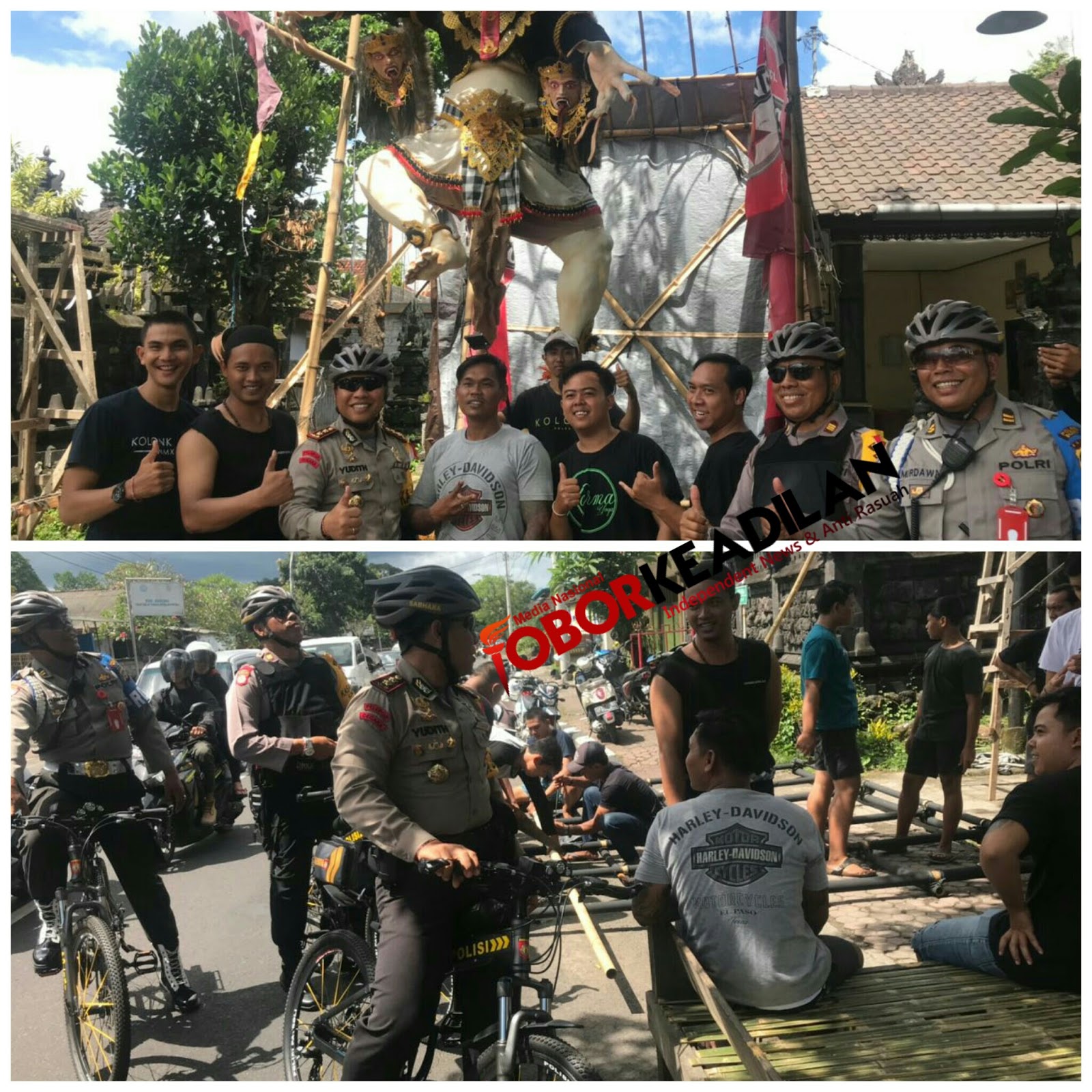 Partroli Bersepeda,Kapolres Badung -Bali Ajak Pemuda jaga kekompakan.