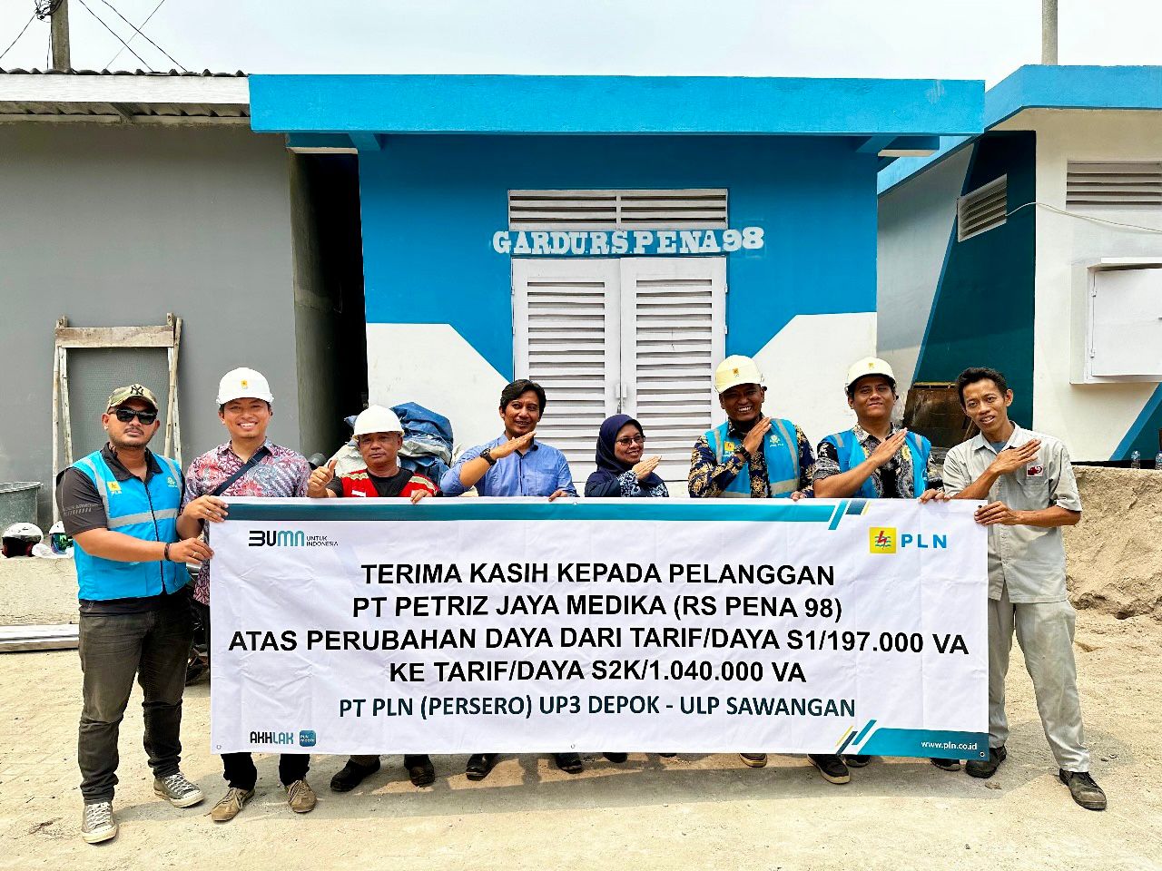 PLN ULP Sawangan Sukses Tingkatkan Daya Listrik RS PENA 98, Dukung Kualitas Layanan Kesehatan
