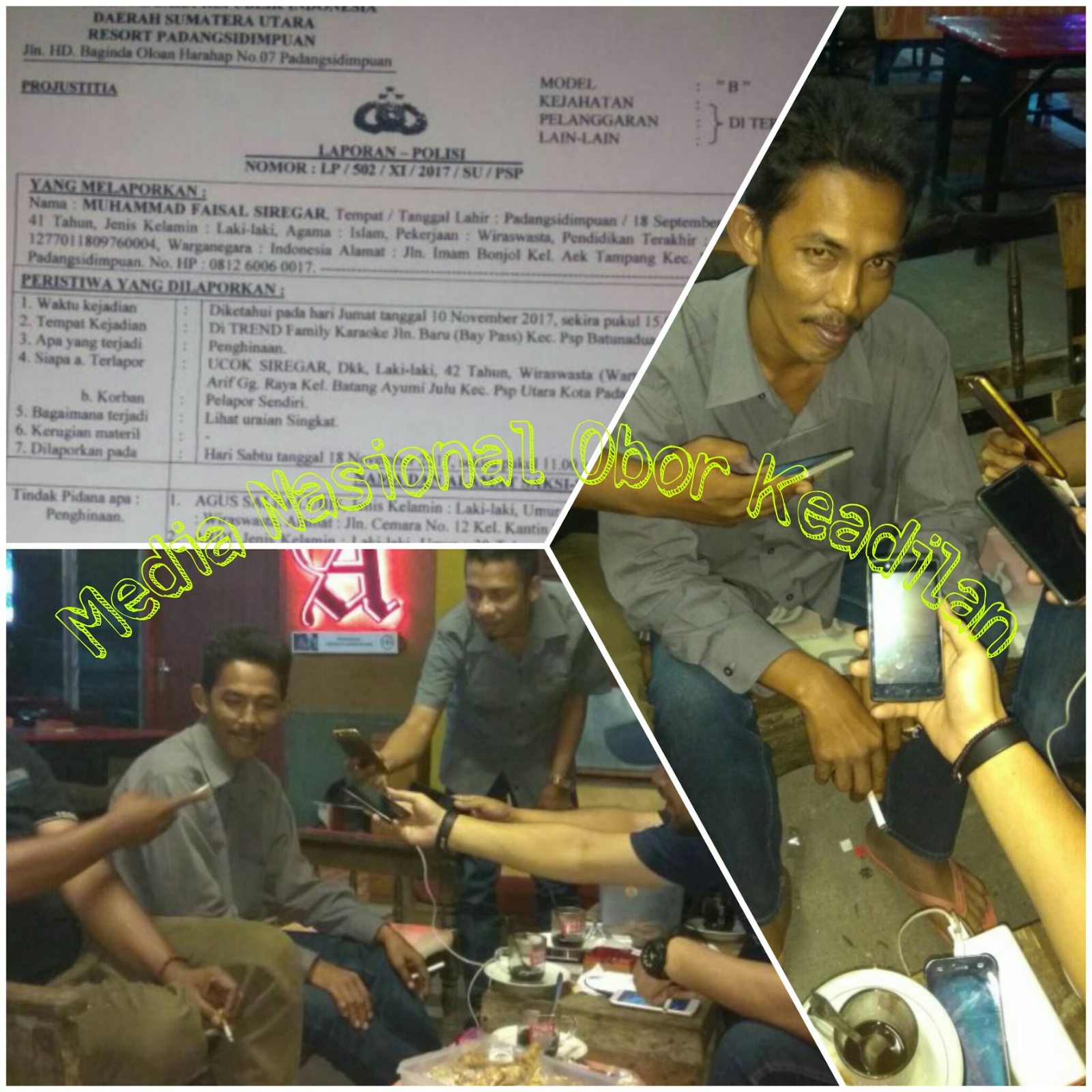 Diduga panik dan galau atas Sebuah Berita tentang dirinya , Pemilik cafe ini Polisikan seorang wartawan.