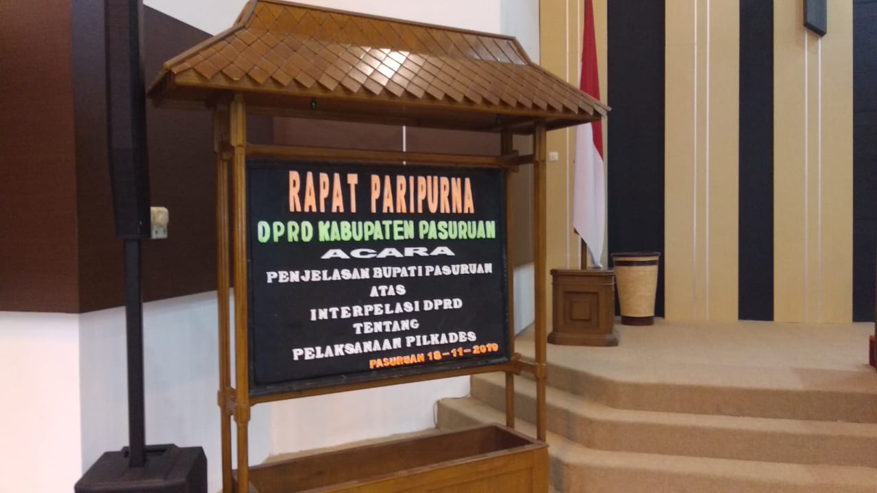 Bupati Sampaikan Nota Jawaban Atas Interpelasi DPRD Kabupaten Pasuruan Terkait Permasalahan Pilkades 
