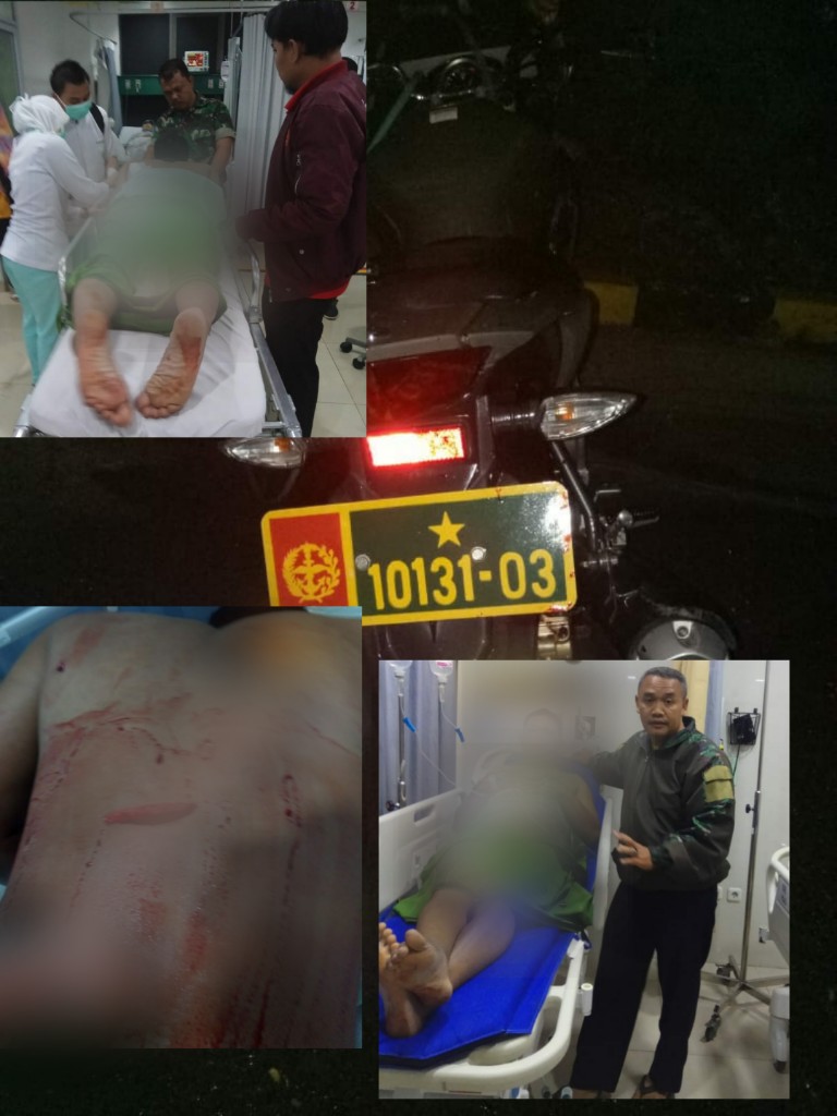 Korban Bacok 8 OTK, Serka Agus Riyanto Babinsa Bekasi Dirujuk Ke RSPAD Gatot Subroto 