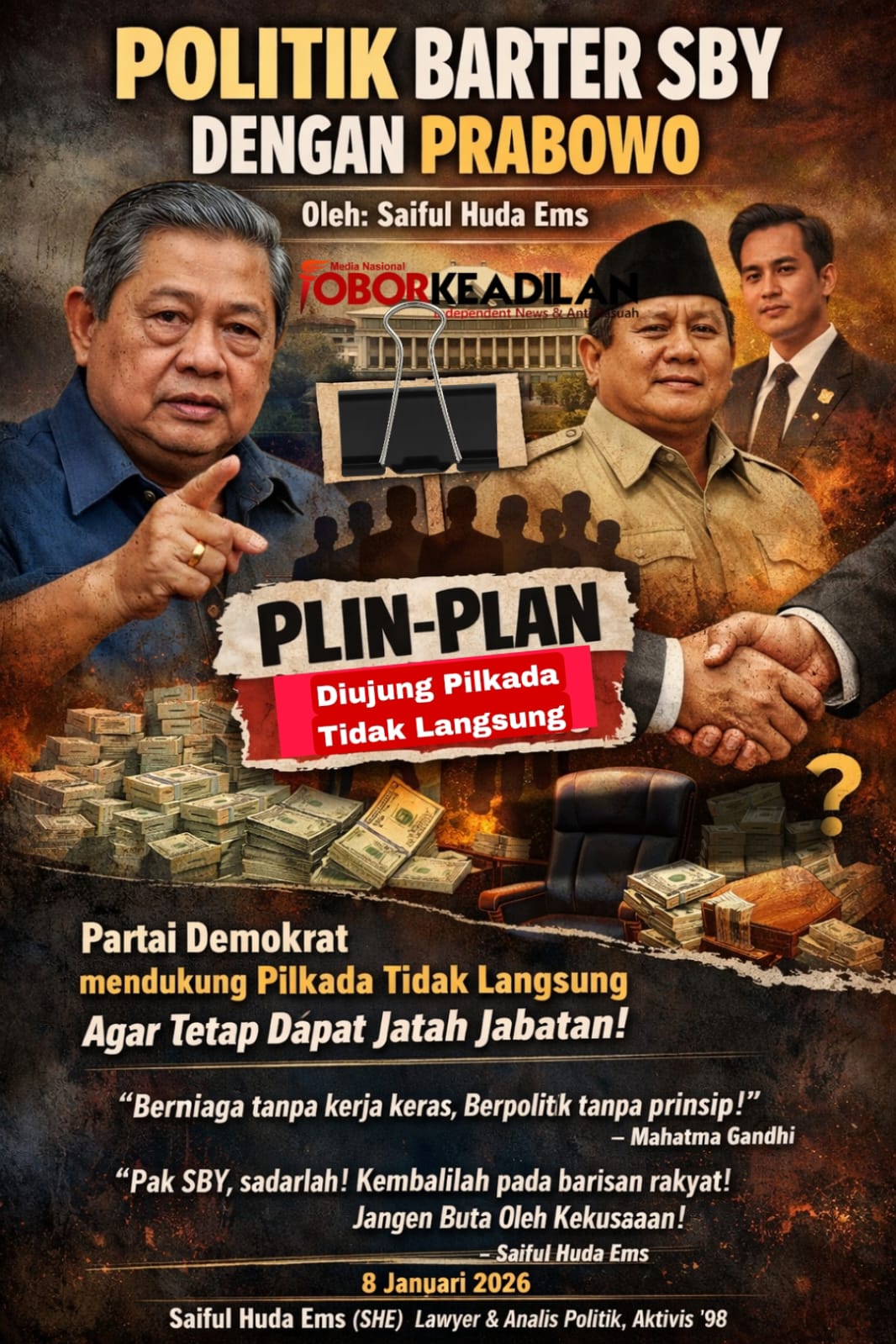 POLITIK BARTER SBY DENGAN PRABOWO