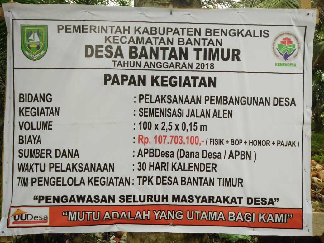 Gawat ! TPK Desa Bantan Sengaja Akali Campuran Semen Guna Raih Keuntungan