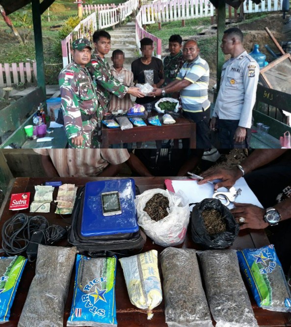 SATGAS 121/MK AMANKAN PAKET GANJA SEBERAT 2,5 KG
