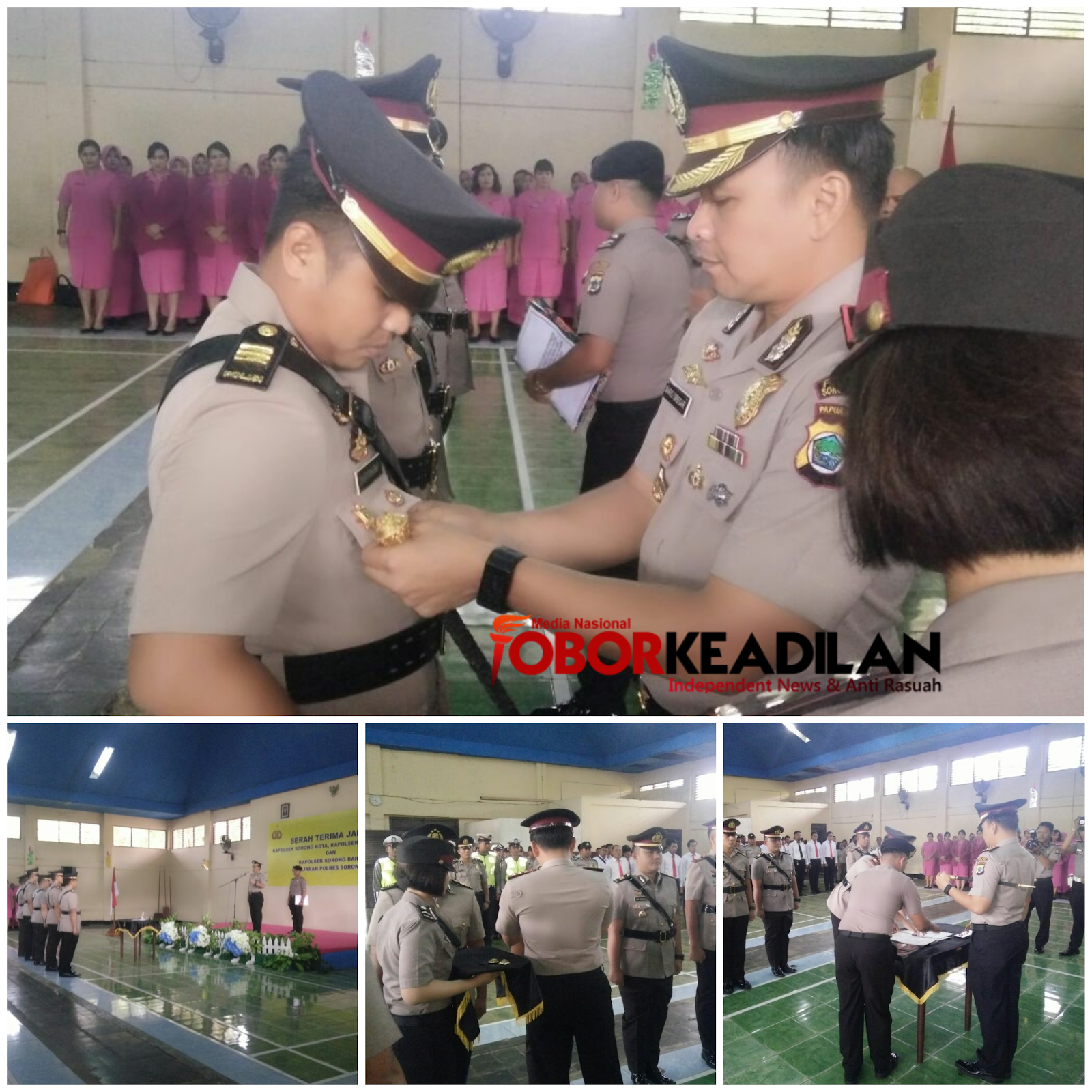Kapolres Sorong Kota Pimpin Sertijab Kapolsek