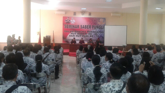 Wakil Bupati Jembrana Bali, Buka Seminar Saber Pungli.