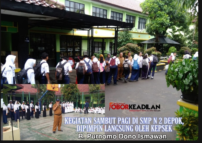Kegiatan Sambut Pagi di SMP N 2 Depok, Kepsek: Deteksi Dini Karakteristik Para Siswa