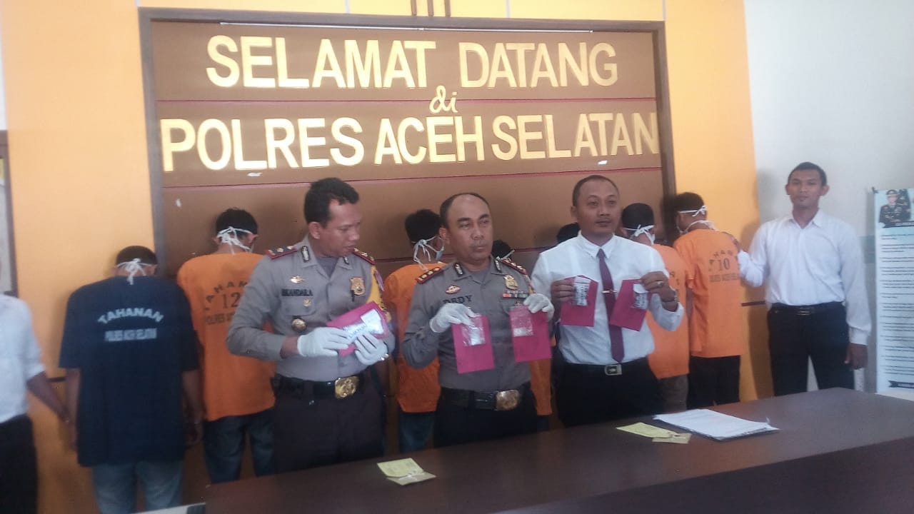 Ungkap 7 Kasus Narkotika, Polres Asel Sita 4,36 Gram Sabu dan 15,2 Gram Ganja