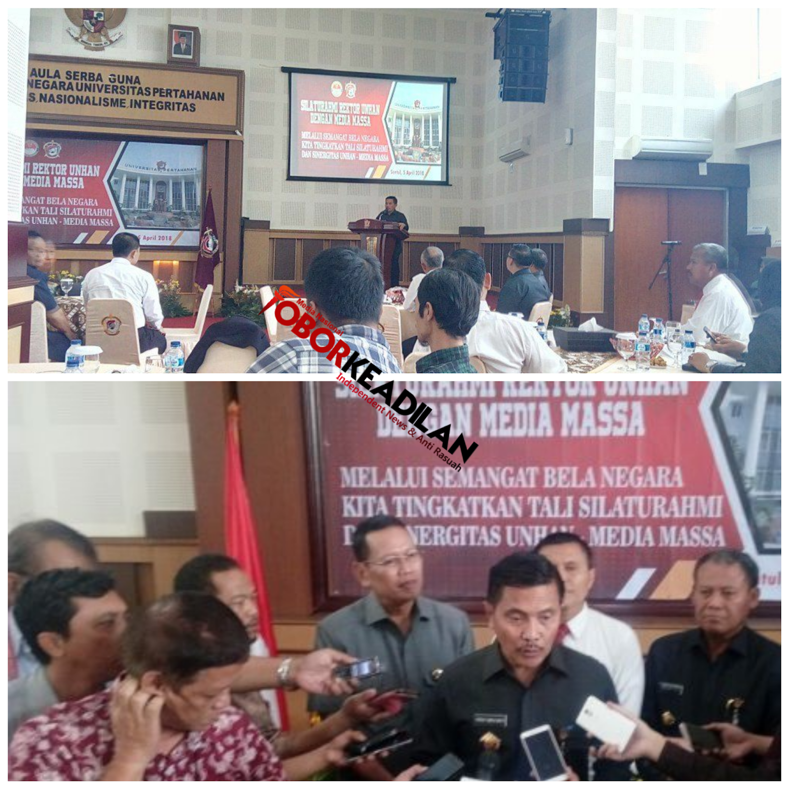 Silaturahmi Bersama Rektor Unhan, Melalui Semangat Bela Negara Bersinergi Bersama Media Massa 