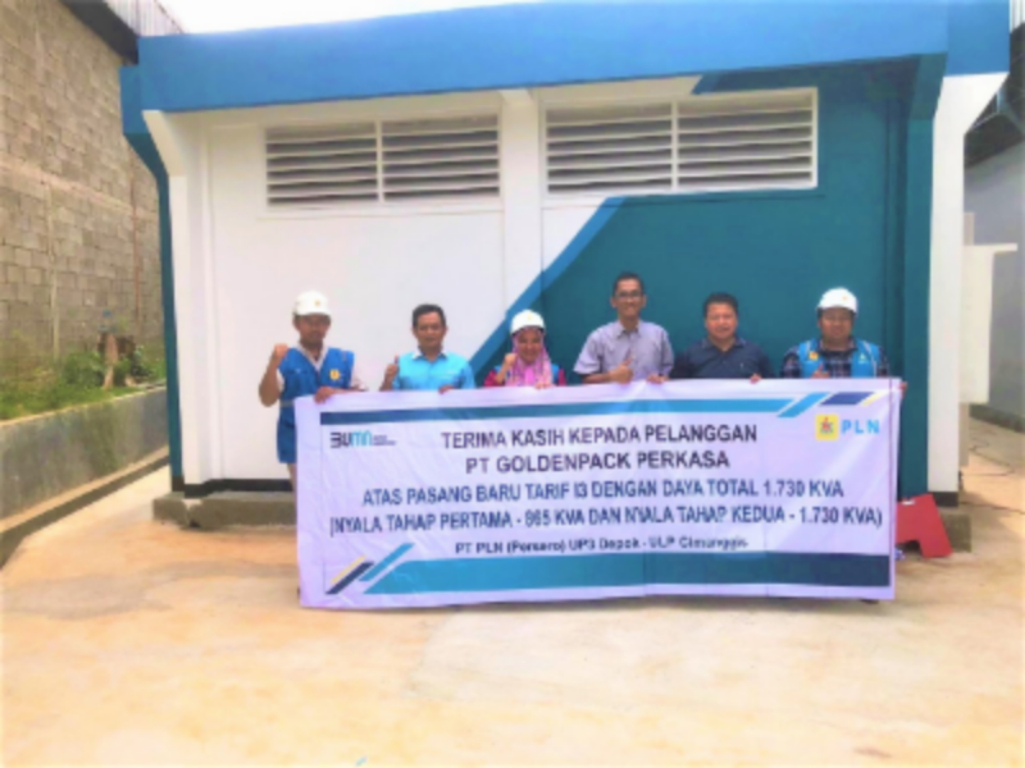 PLN ULP Cimanggis Sukses Energize Pasang Baru PT Goldenpack Perkasa dalam Rangka HUT RI ke-79