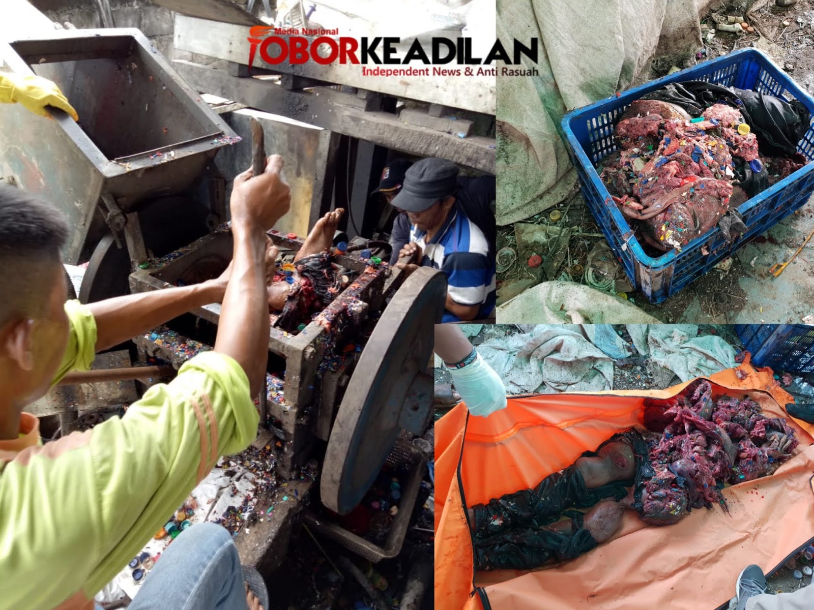 Pekerja Tewas di Tempat Penggilingan Cacah Botol Plastik