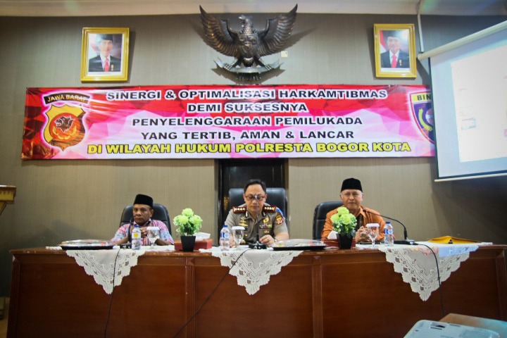 POLISI, KPU DAN PANWASLU KOTA BOGOR, BERSIAP DALAM PELAKSANAAN PILKADA 2018