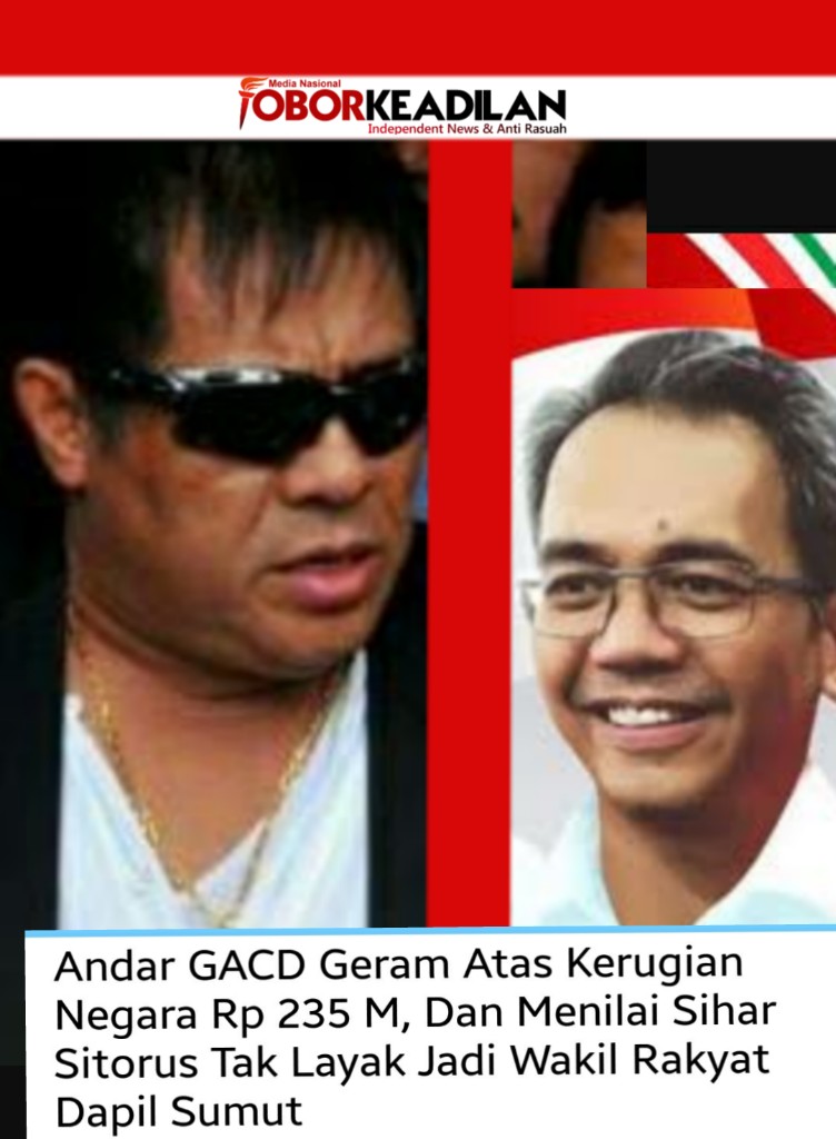 ANDAR : SURATI KPK, KPU, BAWASLU, CORET CALEG PDIP SIHAR SITORUS PUTRA KORUPTOR DL SITORUS (Alm)