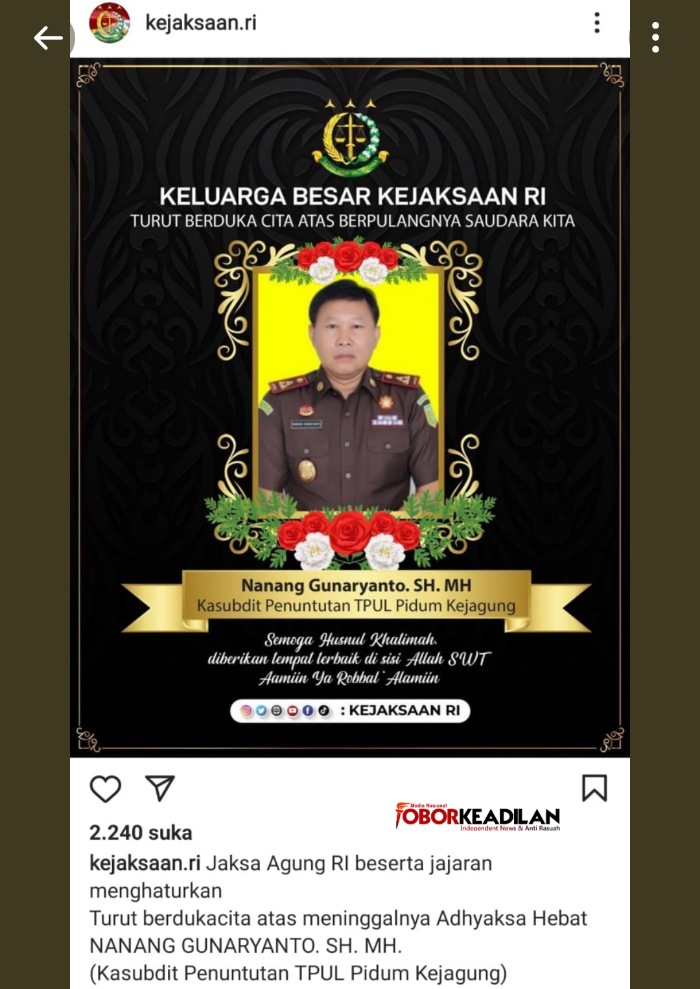 [BREAKING NEWS] Jaksa Nanang Gunaryanto Penuntut Habib Rizieq Meninggal Dunia