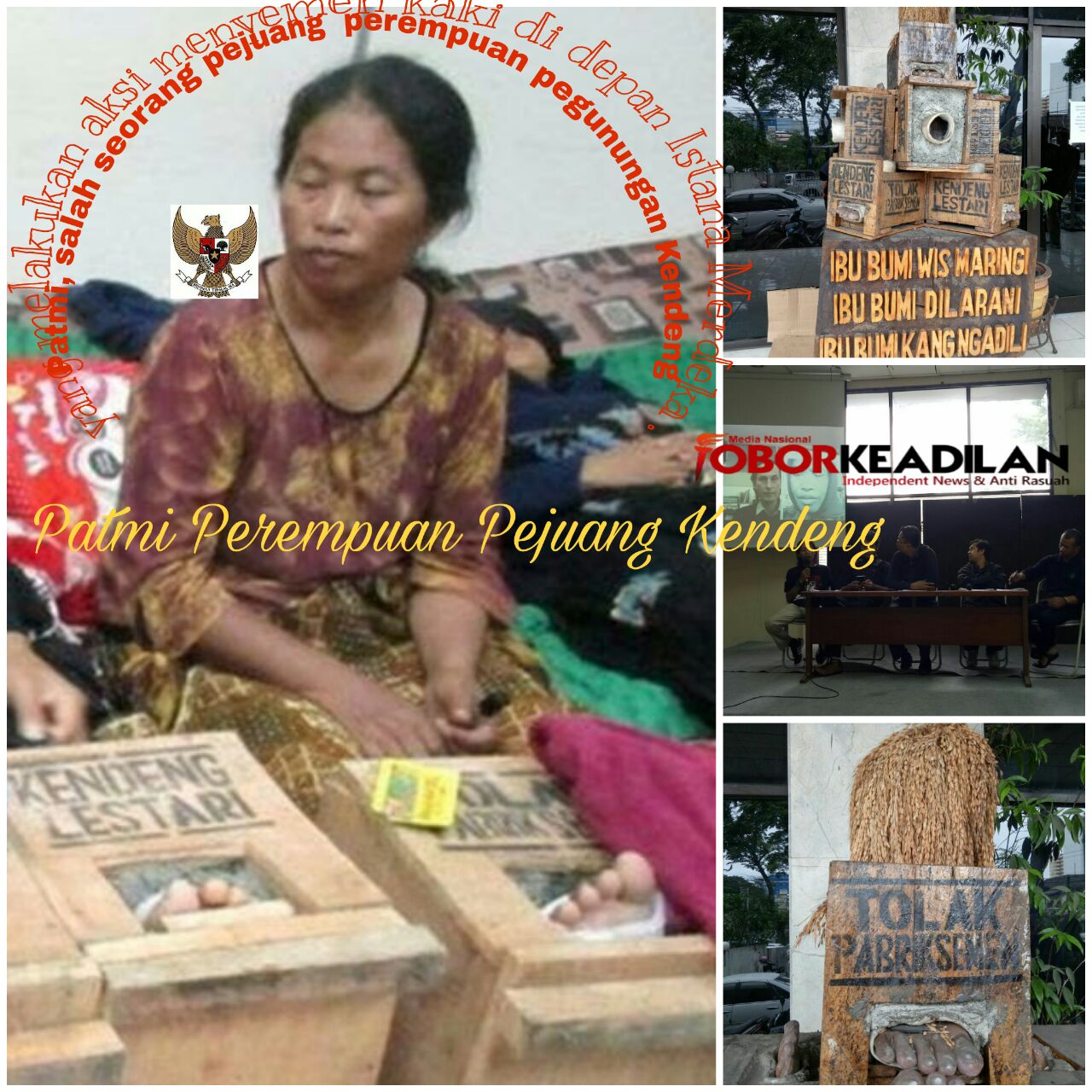 Mengenang Setahun Meninggalnya Patmi,Perempuan Pejuang Kendeng yang melakukan aksi Menyemen kaki di depan Istana Merdeka