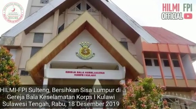 23 Rumah, Satu Gereja Dibersihkan FPI Pasca Musibah Banjir Lumpur Sulteng