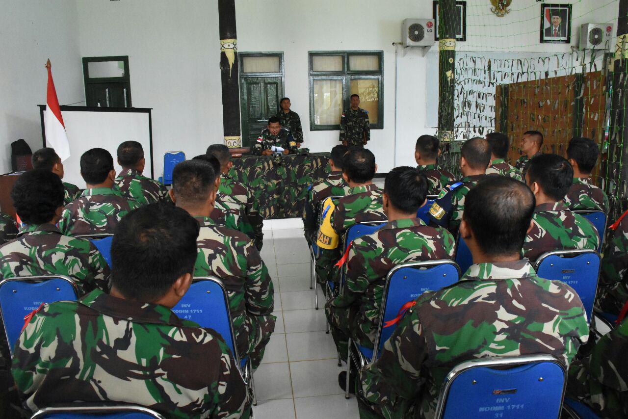 Kasrem 174/ATW Buka Pelaksanaan  Latihan Posko - I TA.2018 KODIM 1711/BVD