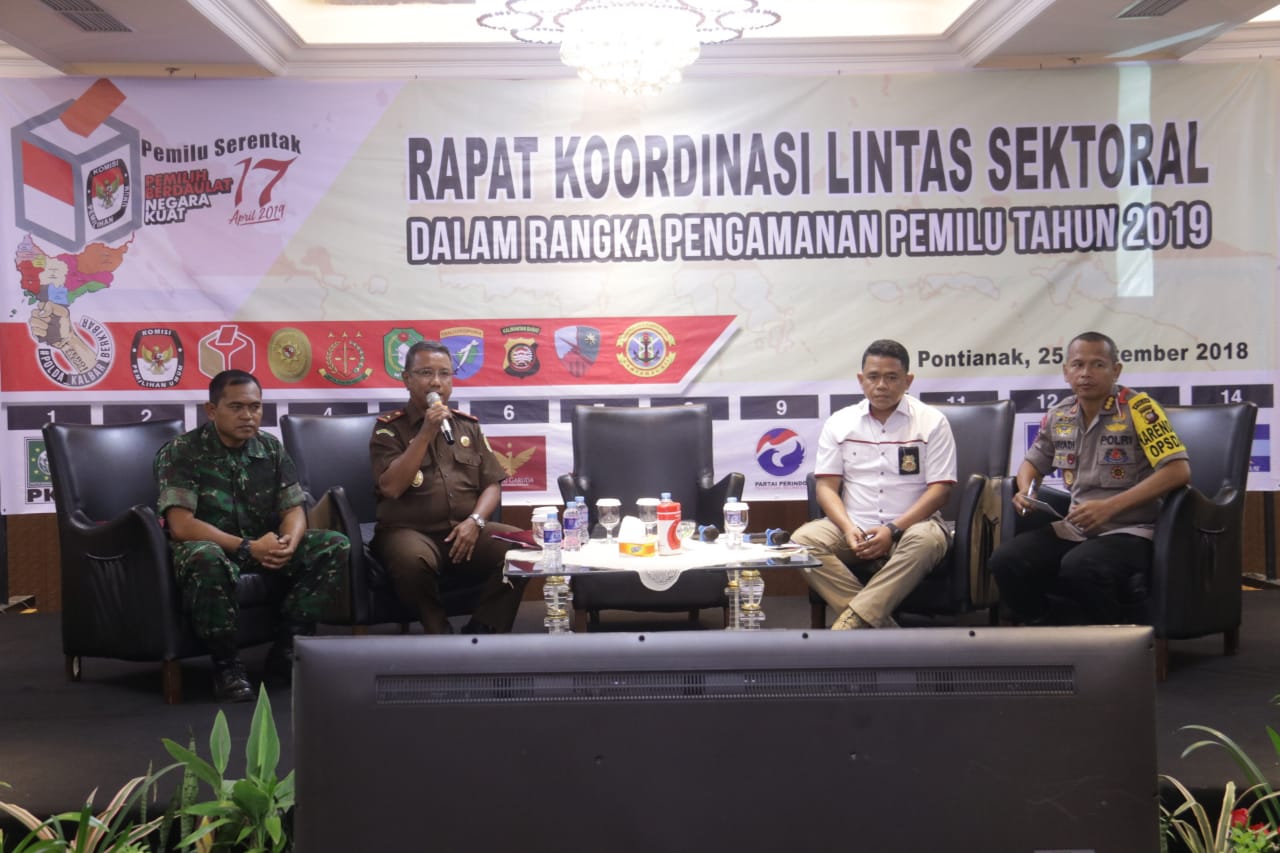Rakor Lintas Sektoral, TNI- Polri dan Stake Holder Siap Mengamanankan Pemilu 2019