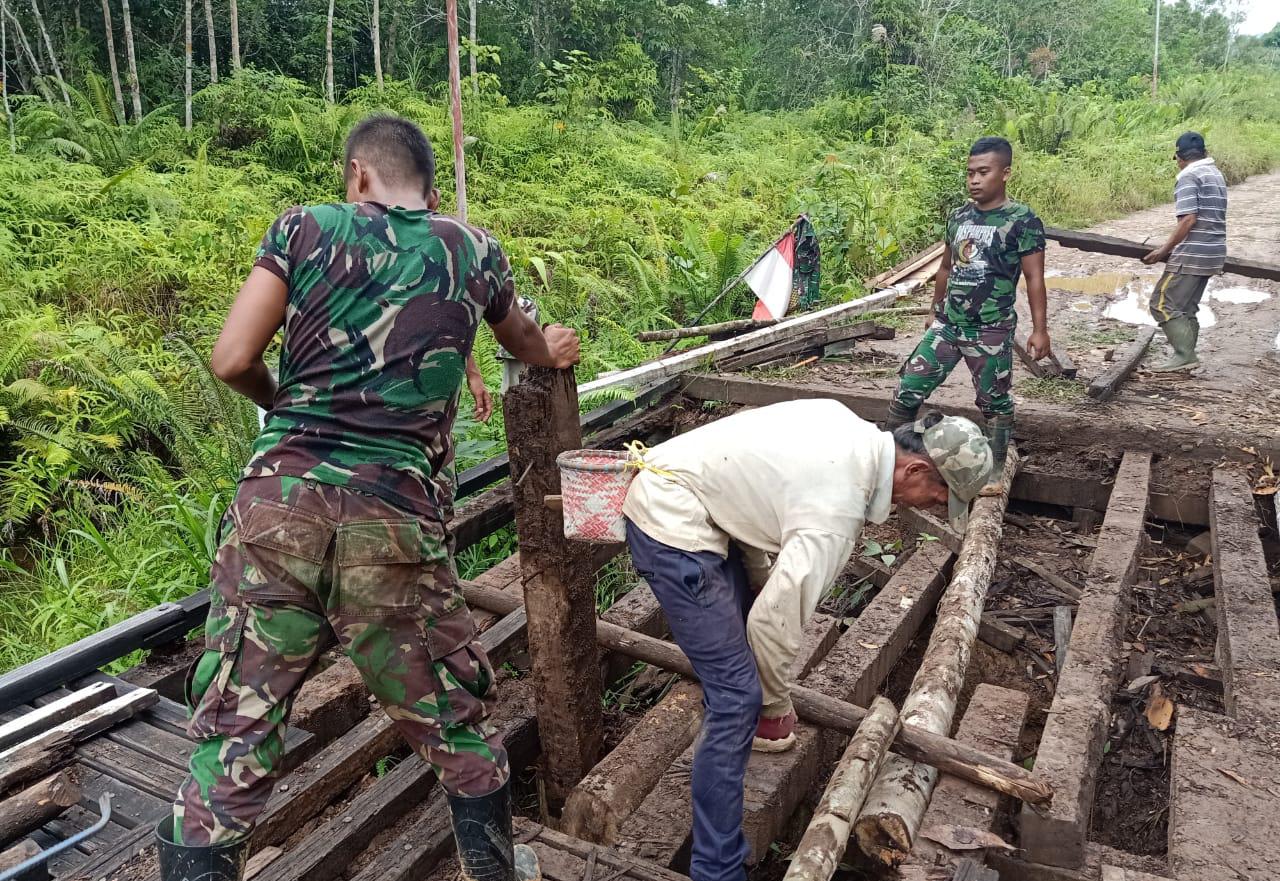 Jembatan "JAUNG", Hadiah Satgas Pamtas 301 Kepada Warga Perbatasan