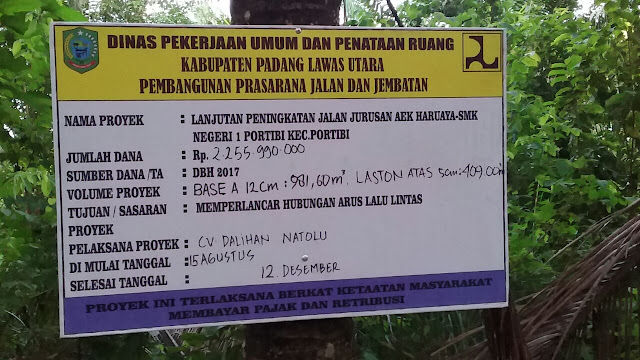 Waduh ..Pengaspalan Jalan Jurusan Aek Haruaya SMK1 Negri Kecamatan Portibi Asal dikerjakan 