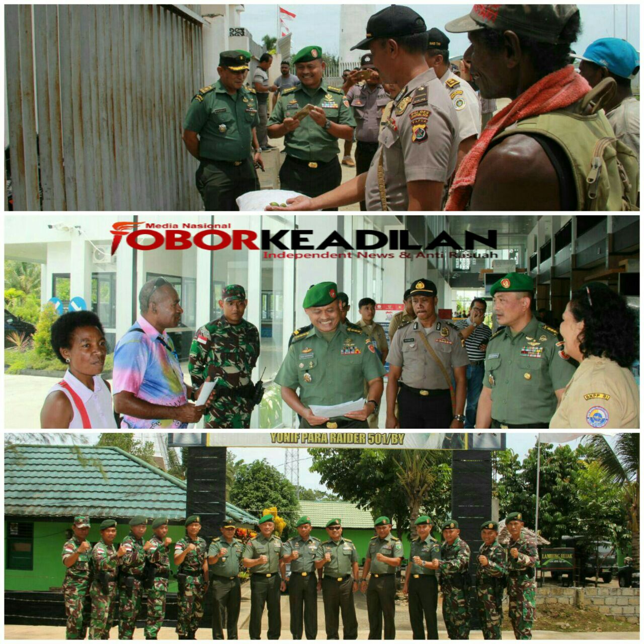 Pos Kotis Satgas Pamtas RI-PNG Yonif Para Raider 501 Kostrad Terima Kunjungan Dari Staf Ahli Kasad Bidang Ekonomi