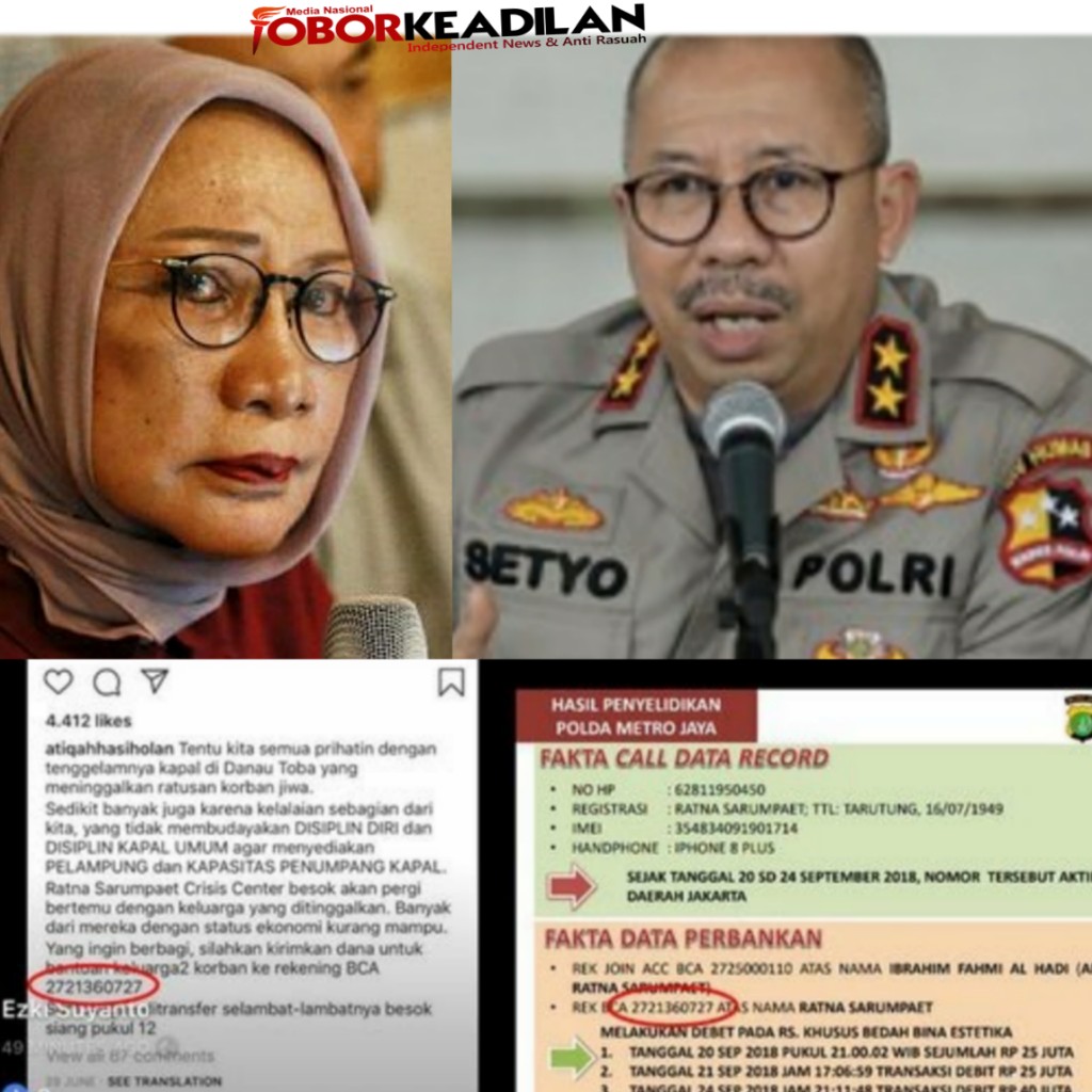 Bayar Sedot Lemak Ratna Sarumpaet Di RS Bina Estetika Persis Sama Rekening Donasi Musibah Danau Toba