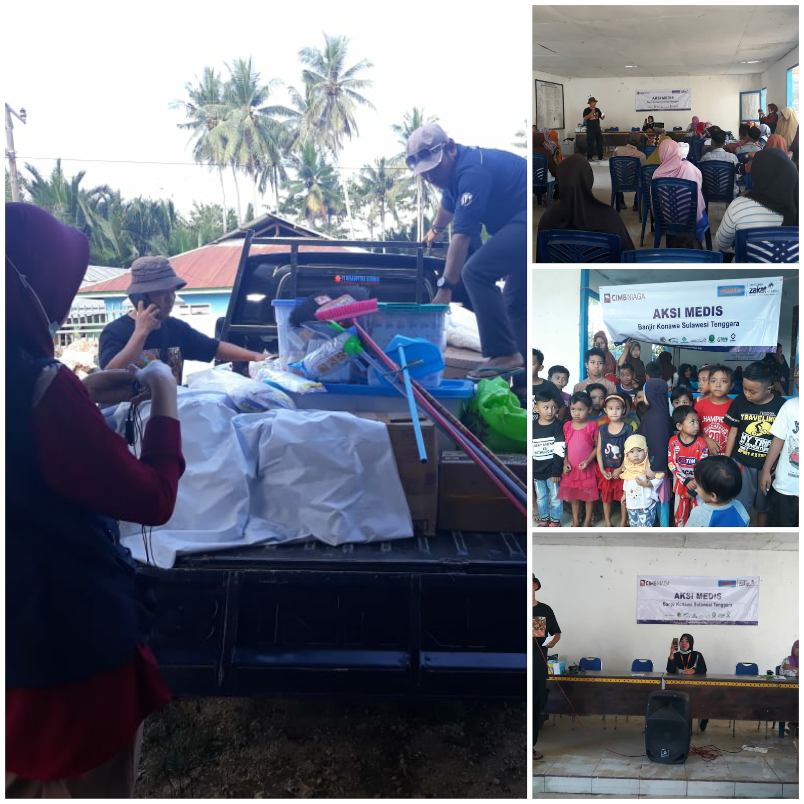 Lembaga zakat Al Azhar Gelar Aksi Medis di Balai Desa Pebunooha Dalam, Kec-Bondoala  Konawe