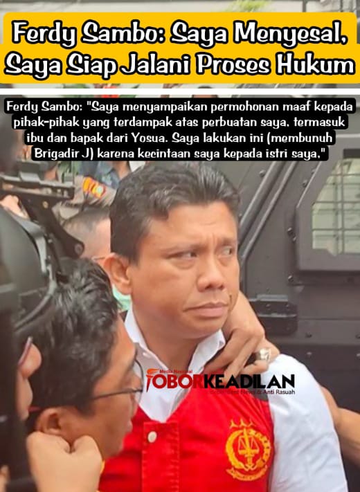 Dipayungi Aparat Karena Hujan, Ferdi Sambo Akhirnya Meminta Maaf Kepada Orangtua Alm Brigadir Josua