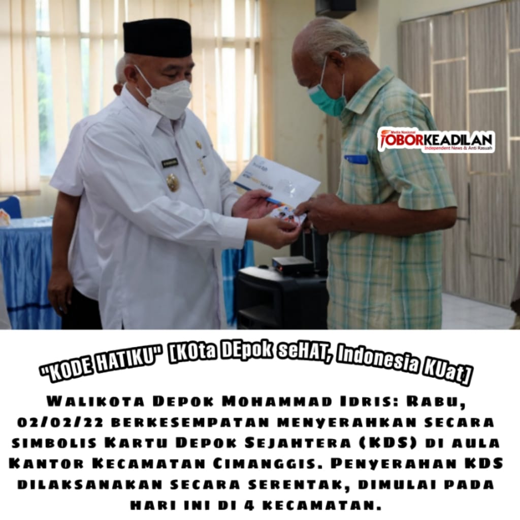 Mohammad Idris Wali Kota Depok, Realisasikan Janji Kampanye, Kartu Depok Sejahtera [KDS] Diserahkan ke Warga