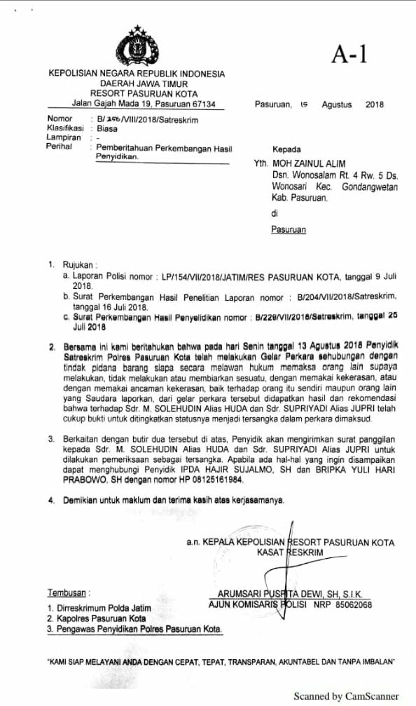 Ahirnya, Sang Kepala Desa Di Tetapkan Sebagai Tersangka Kasus Pengancaman Warganya Sendiri 