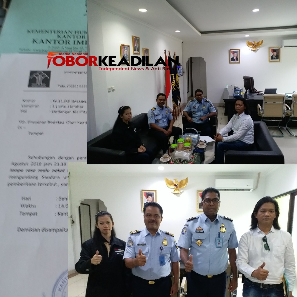Ralat :Berita “Imigrasi Bogor Diduga dikuasai oknum calo, Si Calo Tanpa Rasa Malu Nekad Marah Marah di Ruang Kasi Lantaskim”ternyata faktanya berbeda menjadi dua Versi.