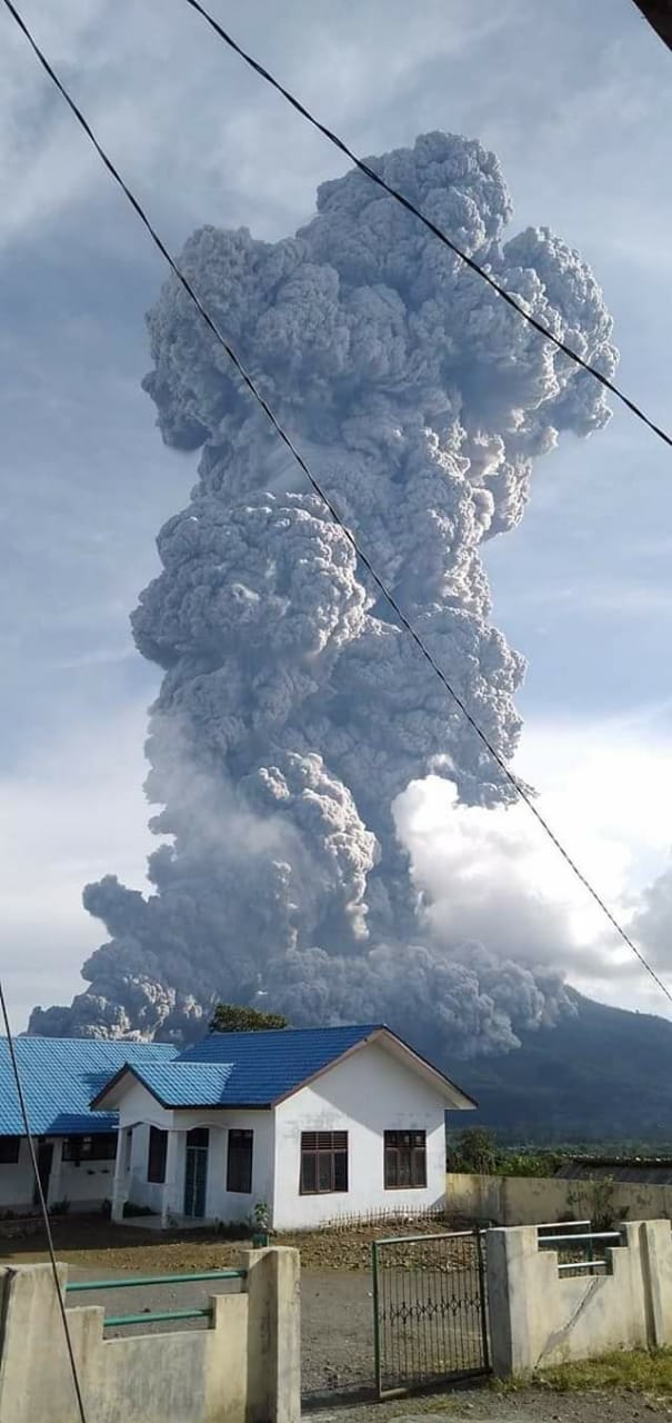 Erupsi Lagi, Tinggi Kolom Abu Sinabung Mencapai 7000 Meter