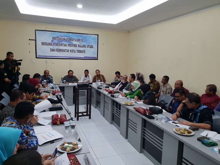 Kepada Komisi II DPR, Kanwil BPN Maluku Utara Laporkan Penyelesaian PTSL 54.501 Bidang Tanah
