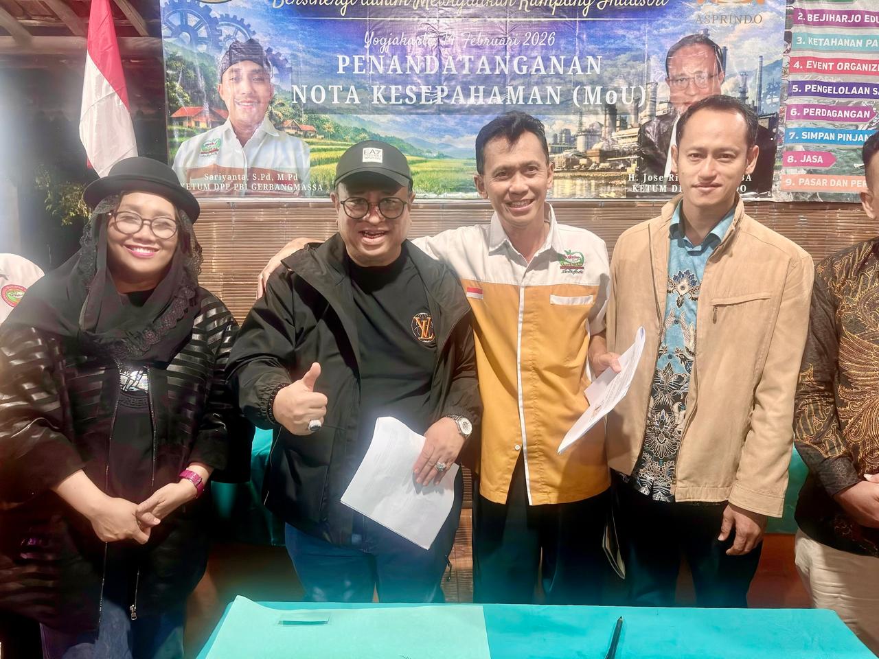 Tandatangani MoU, ASPRINDO dan PBI Gerbang Massa Siap Perkuat Ekonomi Desa