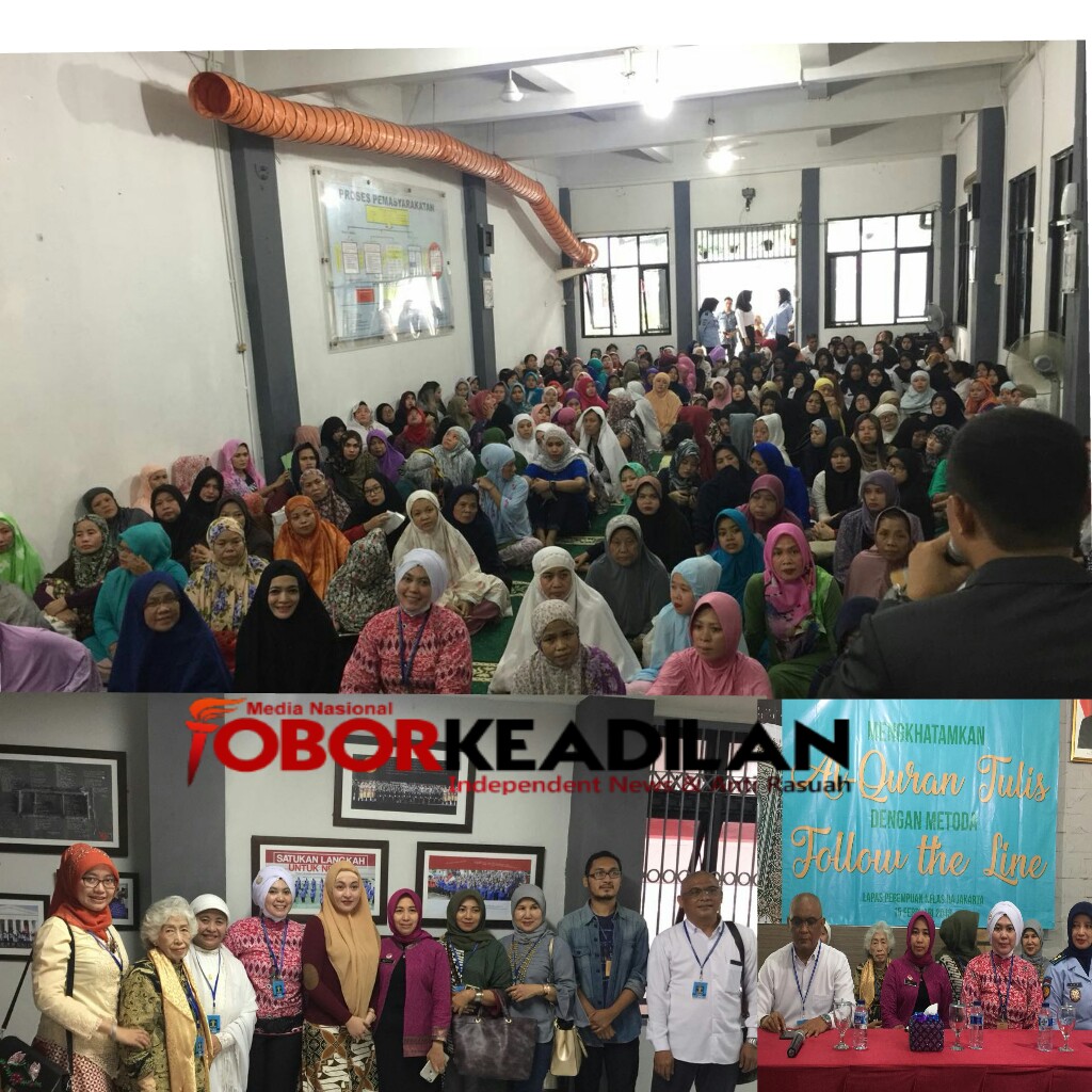 Granita (Gerakan wanita Nusantara ) dan Kemenkumham gelar acara Menulis Alquran di LP Pondok Bambu. 