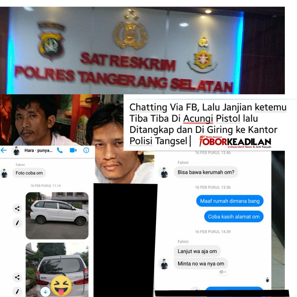 Demi Fidusia, 3 Polisi Tangsel Tangkap 2 Warga Karawang Bermodalkan Chat FB