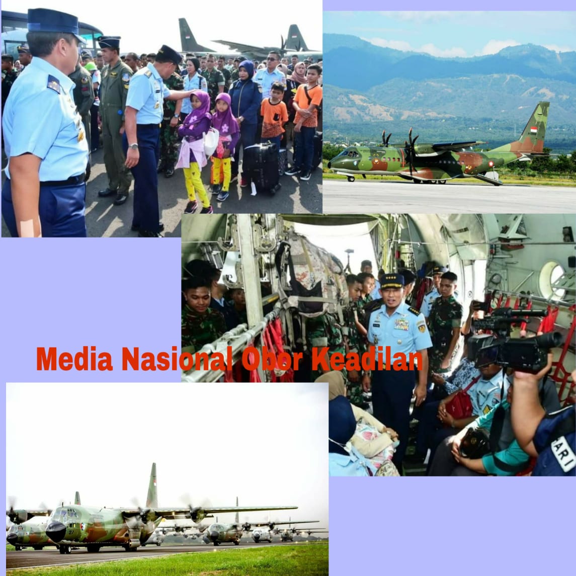 Pesawat Angkut Militer C-130 Hercules dan C295 TNI AU Dukung Mudik Anggota TNI Bersama Keluarga